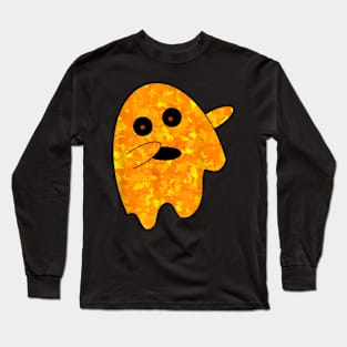 Dabbing Ghost Autumn Leaf Dab Fall Leaves and Halloween Long Sleeve T-Shirt